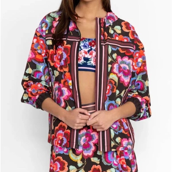 Johnny Was Floral Athletic Jacket - Picture 9 of 12